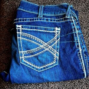 Ariat  R•E•A•L 'Entwined' Denim Mid Rise Bootcut Jeans Size 33R